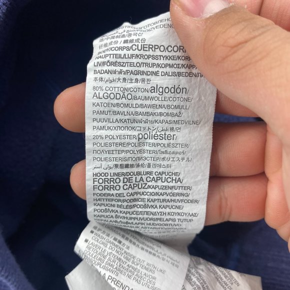 Under ARMOUR Sweater Men Medium M Navy Blue Green Logo Hoodie Spell Out Pullover - Picture 4 of 7